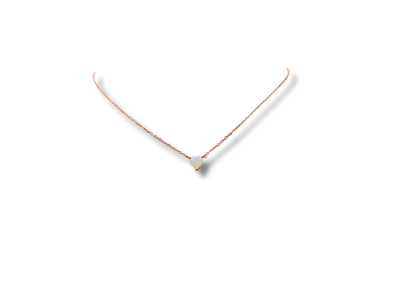 Rose Gold Necklace with Heart Pendant