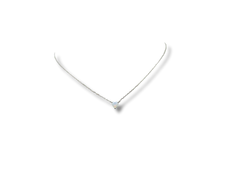 Silver Necklace with Heart Pendant