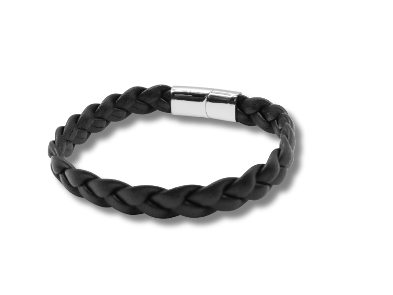 Schwarzes Lederarmband