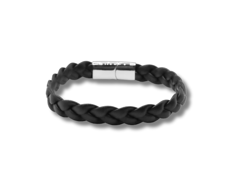 Schwarzes Lederarmband