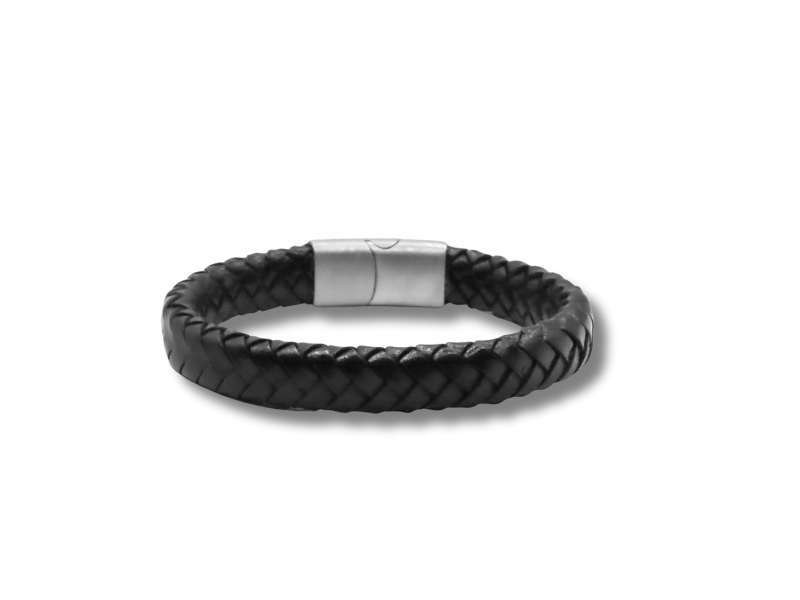 Schwarzes Lederarmband