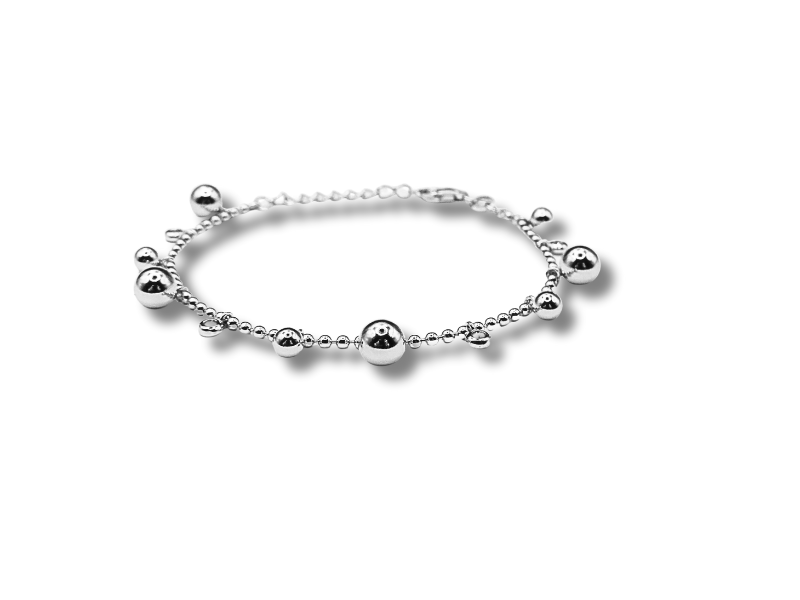 Silver Bracelet with Charms