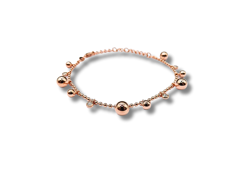 Rose Gold Bracelet with Charms