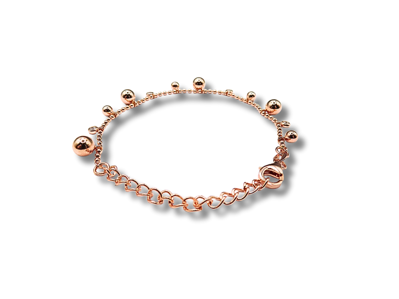 Rose Gold Bracelet with Charms