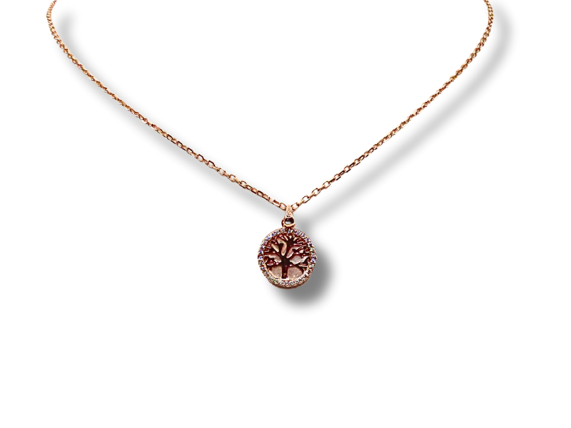 Rose Gold Tree of Life Necklace