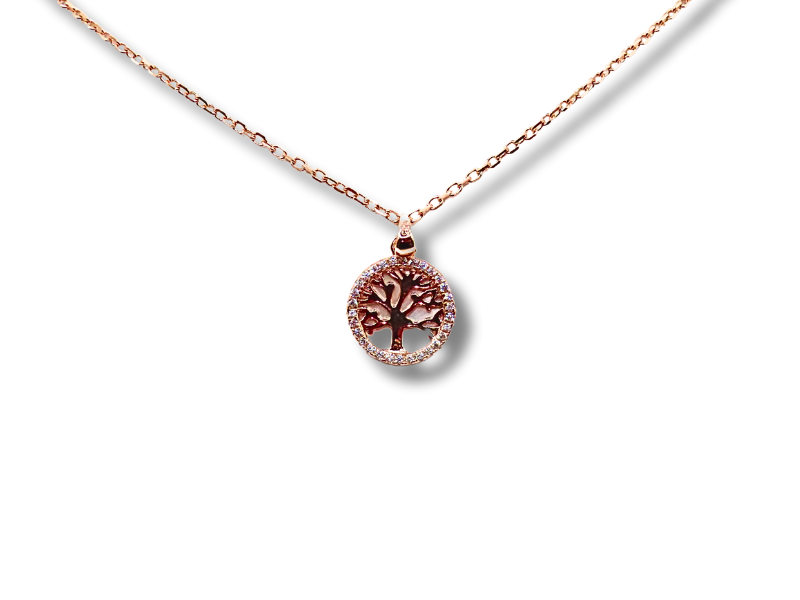 Rose Gold Tree of Life Necklace