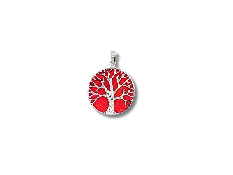 Natural Stone Tree of Life Pendant