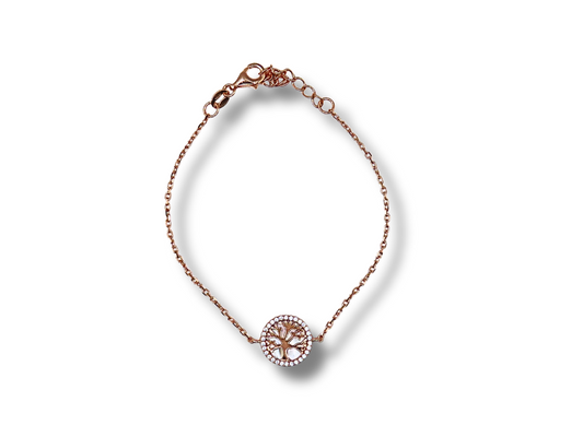 Roségold Lebensbaum-Armband 