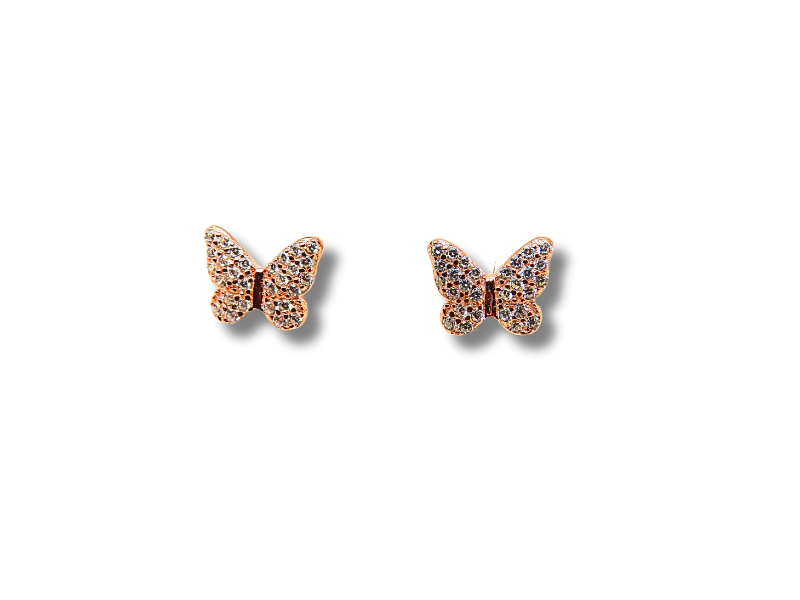 Rose Gold Butterfly Earrings