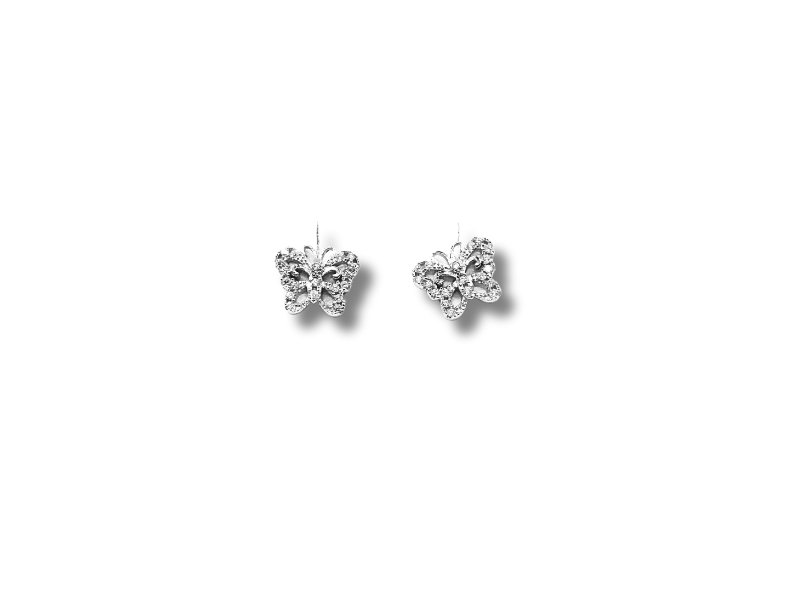 Silver Butterfly Earrings