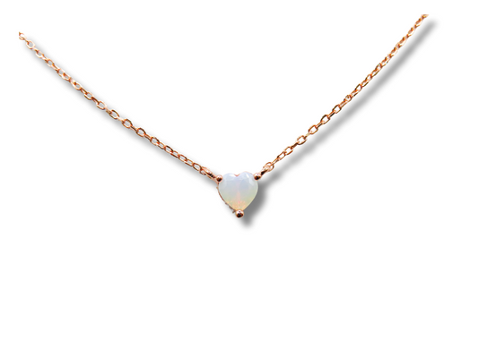 Rose Gold Necklace with Heart Pendant