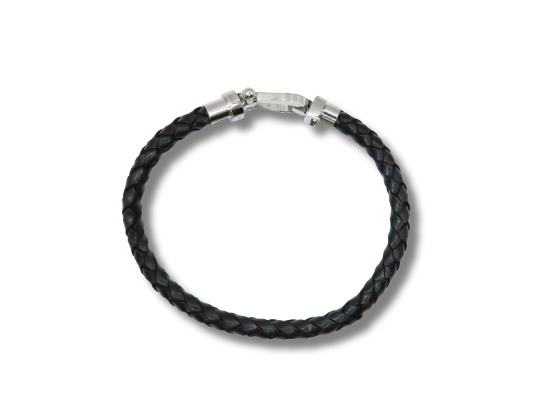 Black Leather Bracelet