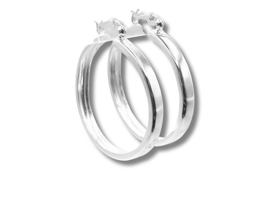 Silver Hoops