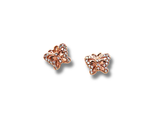 Rose Gold Butterfly Earrings