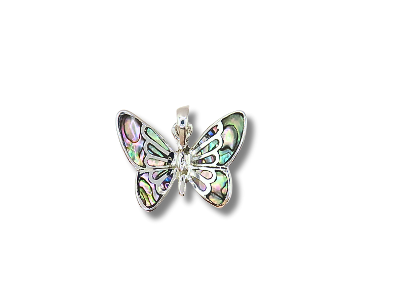 Natural Stone Butterfly Pendant