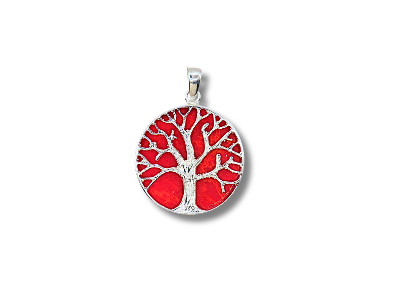 Natural Stone Tree of Life Pendant