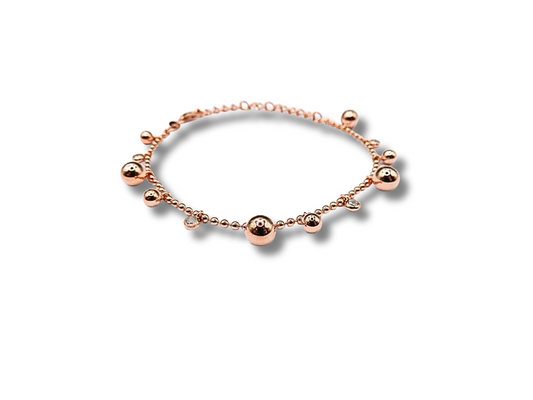 Rose Gold Bracelet with Charms